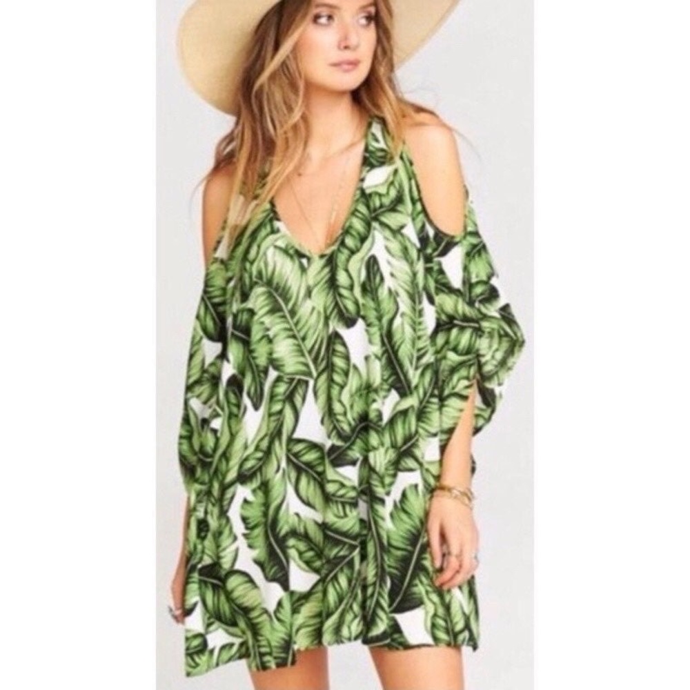 Show Me Your Mumu Green Palm tunic